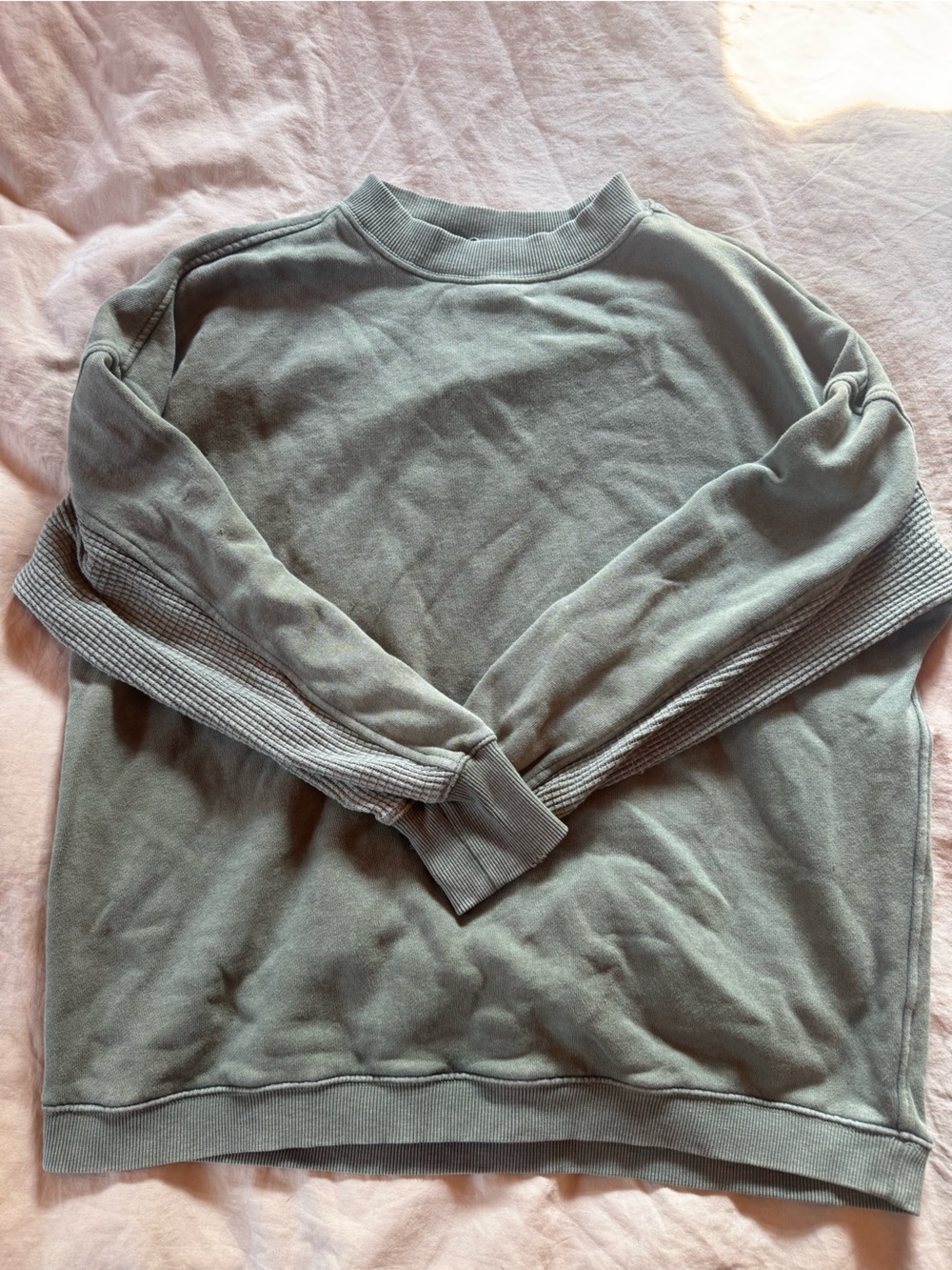 aerie Muted Sage Pullover Crewneck Sweatshirt